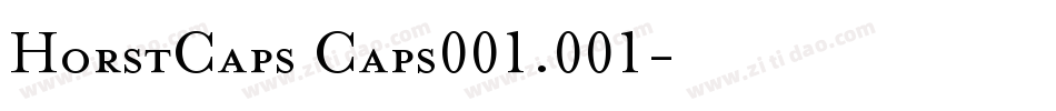 HorstCaps Caps001.001字体转换
